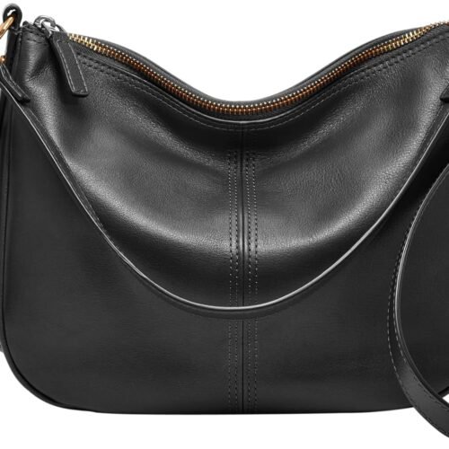 Leather Crossbody Travel Handbag with Magnetic Snap Pocket