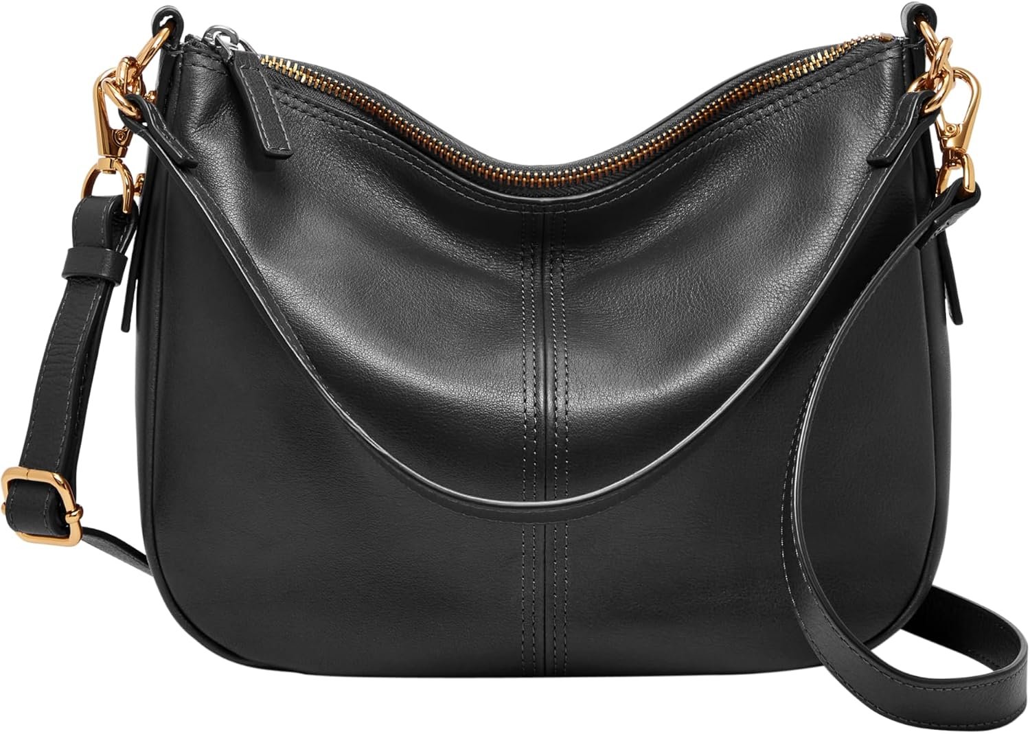 Leather Crossbody Travel Handbag with Magnetic Snap Pocket