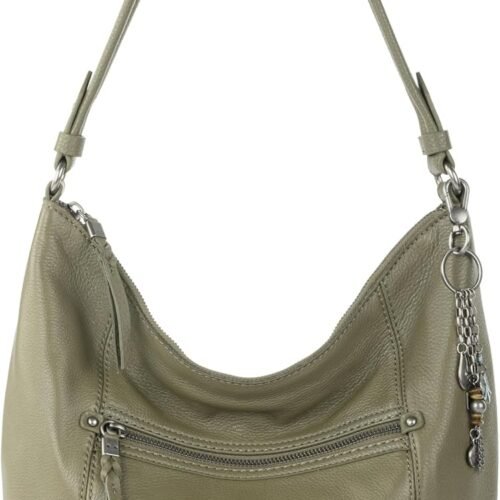 Leather Travel Handbag with Multi Pockets