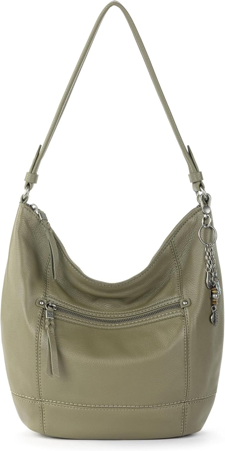 Leather Travel Handbag with Multi Pockets
