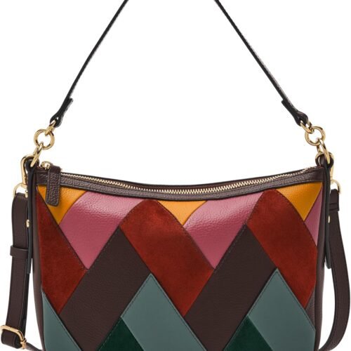 Leather Patchwork Crossbody Travel Handbag