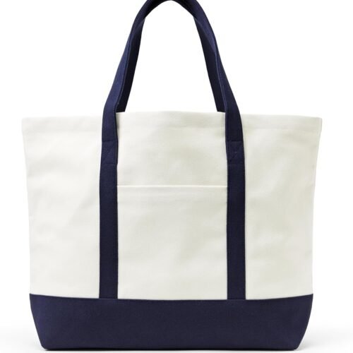 Water Resistant Canvas Tote Bag with PU Lining